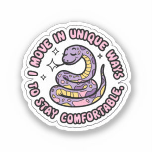 Pegatina Snake Chibi Adorable - Cuto y auto cuidado positiv