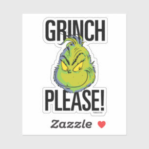 Pegatina Snarky Grinch   Grinch divertida, por favor, cita