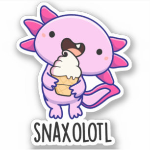 Pegatina Snaxolotl Funny Axolotl Pun