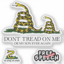Pegatina Snekright gadsden flag parody memes x6