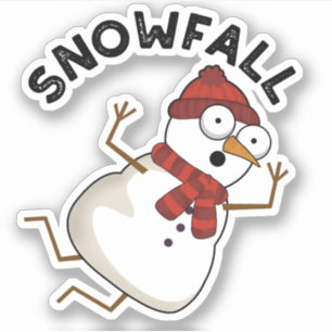 Pegatina Snfall Funny Snow Pun
