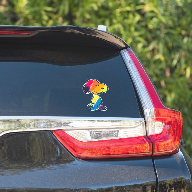 Pegatina Snoopia arcoiris (Lado del coche)