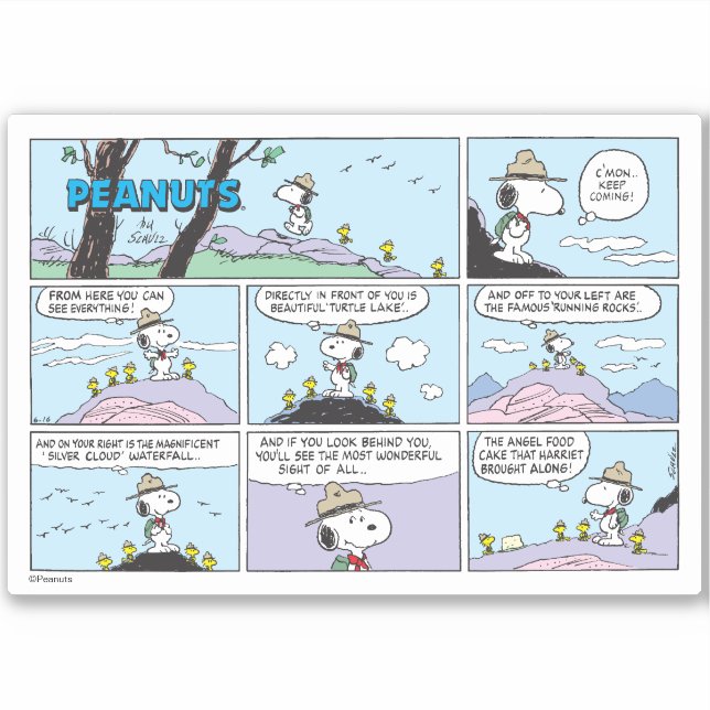 Pegatina Snoopy & Friends | Ir de excursión (Anverso)