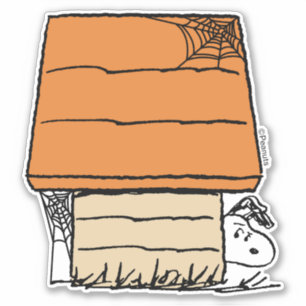 Pegatina Snoopy Halloween Spider Web Doghouse