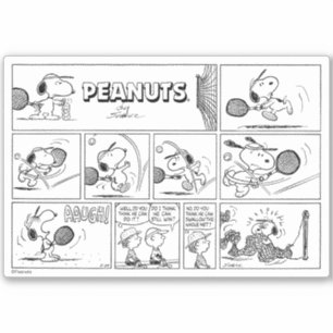 Pegatina Snoopy Juega Al Tenis