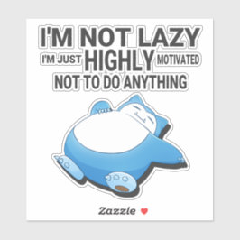 Pegatina Snorlax being lazy from pokemon