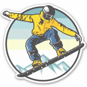 Pegatina Snowboarder