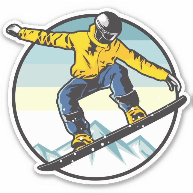 Pegatina Snowboarder (Anverso)
