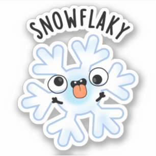 Pegatina Snowflakakakaky Funny Snow Flake Pun