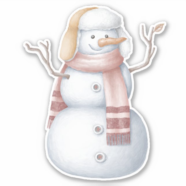 Pegatina Snowman (Anverso)