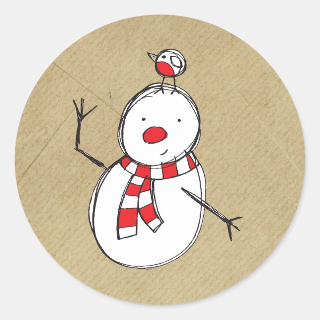 Pegatina Snowman (Anverso)