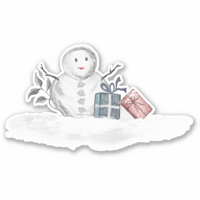 Pegatina Snowman (Anverso)