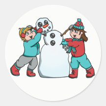 Pegatina Snowman Builder