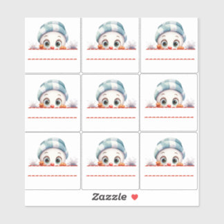 Pegatina Snowman Christmas Gift Label stickers 