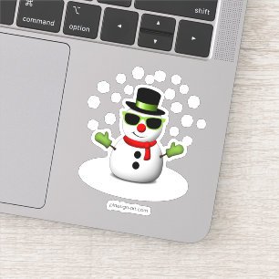 Pegatina Snowman de Guay con matices y sonrisa adorable