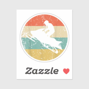 Pegatina Snowmobile estilo retro estilo moto de nieve