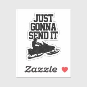 Pegatina Snowmobile sólo lo enviará a divertida motocicleta