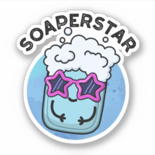 Pegatina Soaperstar Funny Superstar Soap Pun