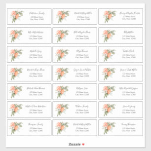 Pegatina Sobre de dirección de invitado Clementine y Green