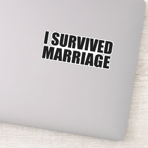 Pegatina Sobreviví al matrimonio