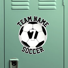 Pegatina Soccer Team Name & Player Number Personalizado Spo