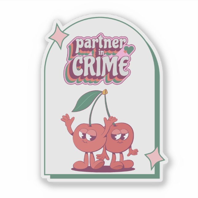 Pegatina Socia en el crimen (Anverso)
