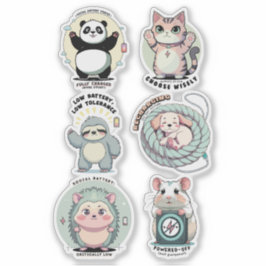 Pegatina Social Battery Levels Sheet | Introvert Humor 