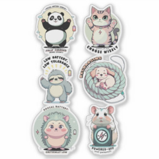 Pegatina Social Battery Levels Sheet | Introvert Humor 