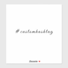 Pegatina Social de Hashtag Minimalista Moderna