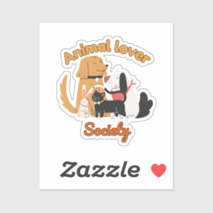 Pegatina Sociedad de Amantes de Animales para sticker de am
