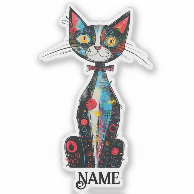 Pegatina Sociedad de Kitty Personalizada (Anverso)