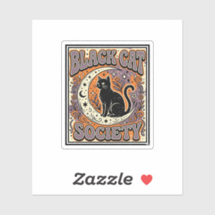 Pegatina Sociedad del Gato Negro Gato Negro Arte Vectorial