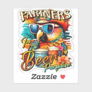 Pegatina Socios de Beer Paradise Parrot Tropical