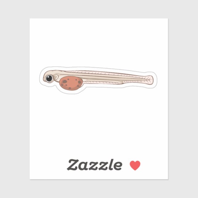 Pegatina Sockeye Salmon Alevin (Hoja)