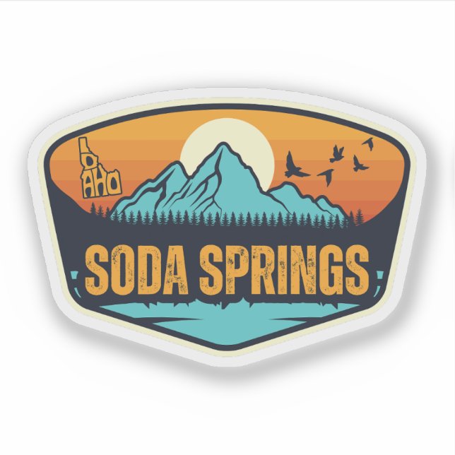 Pegatina Soda Springs, Idaho (Anverso)