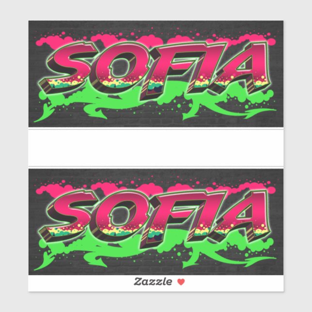Pegatina Sofia Vorname Name Graffiti Aufkleber Sticker (Hoja)