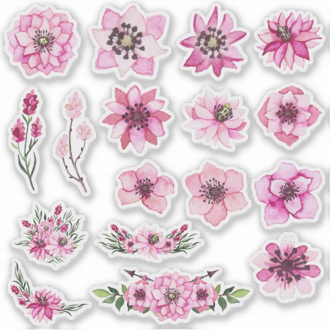 Pegatina Soft Blossom Floral Collection (Anverso)