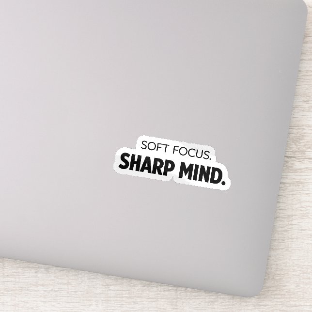 Pegatina Soft Focus Sharp Mind -  Modern Motivational Decal (Detalle)