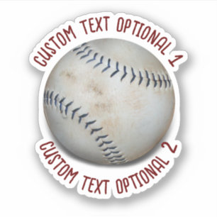 Pegatina Softbol Béisbol Con Texto