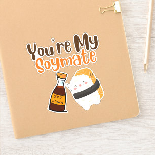 Pegatina sois mis parejas de soymate, soja y sushi