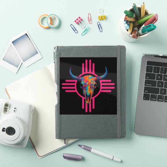 Pegatina Sol de Nuevo México Cráneo Rosa  (Funda para iPad)