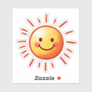 Pegatina Sol dibujado