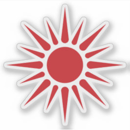 Pegatina Sol Rojo de Nigeria