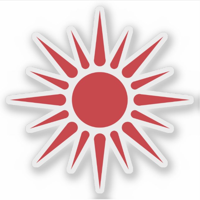 Pegatina Sol Rojo de Nigeria (Anverso)