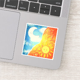 Pegatina Sol Tranquilo Y Luna
