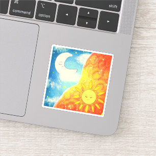 Pegatina Sol Tranquilo Y Luna