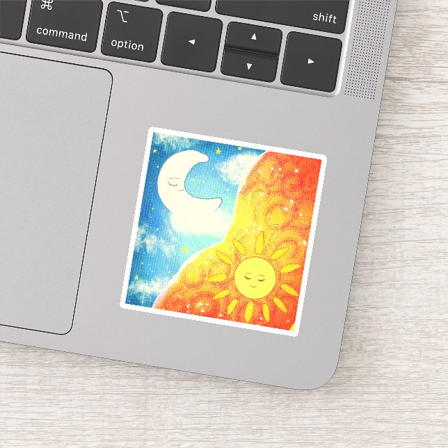 Pegatina Sol Tranquilo Y Luna (Detalle)