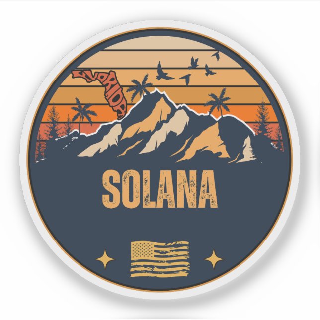Pegatina Solana, Florida (Anverso)