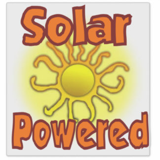 Pegatina Solar Powered 14x14