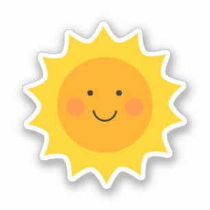 Pegatina solar sonriente